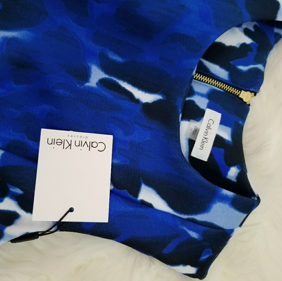 NWT Calvin Klein Animal Print Scuba Sheath Dress - Picture 8 of 8